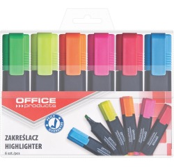 OFFICE products surligneur, 1-5 mm, couleurs assorties, étui de 6 pièces