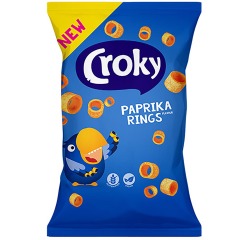 Croky rings paprika, sachet de 75 g