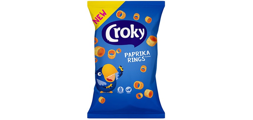 Croky rings paprika, sachet de 75 g