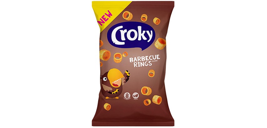 Croky barbecue rings, 75 g packet