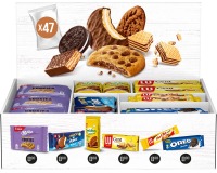 Assortiment koekjes van Milka, Oreo en Lu, doos van 47 stuks, mix