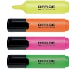 OFFICE products markeerstift, 2 - 5 mm, geassorteerde kleuren, etui van 4 stuks
