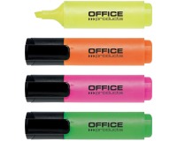 OFFICE products highlighter, 2 - 5 mm, assorted colors, set of 4 pieces