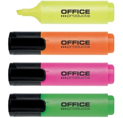 OFFICE products surligneur, 2 - 5 mm, couleurs assorties, étui de 4 pièces