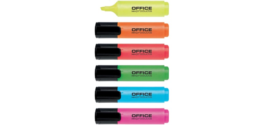 OFFICE products surligneur, 2 - 5 mm, couleurs assorties, étui de 6 pièces