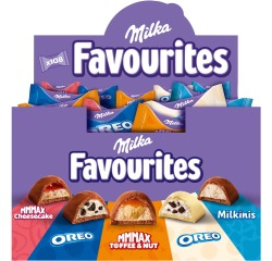 Milka favourites chocolat, boîte de 108 pièces (1 kg)
