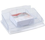 OFFICE products organisateur de bureau, notes inclu, 6 compartiments, transparants