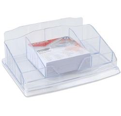OFFICE products porte-accessoires, notes inclu, 6 compartiments, transparants