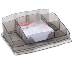 OFFICE products organisateur de bureau, notes inclu, 6 compartiments, transparants noir