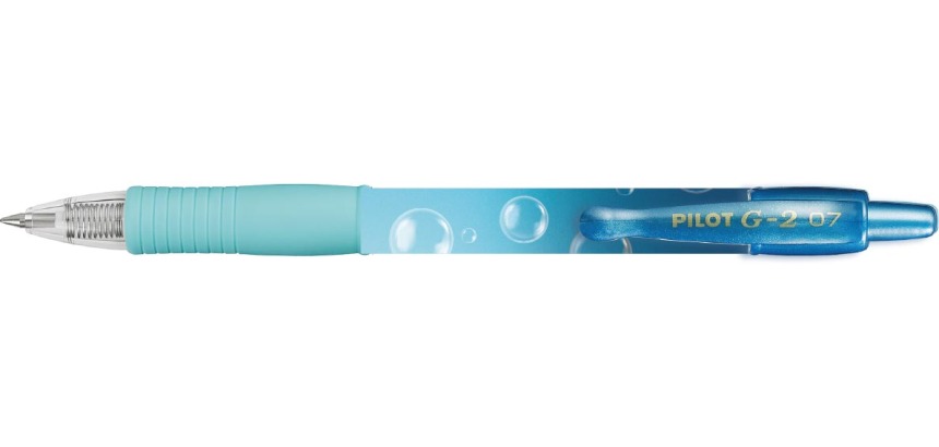 PILOT G2 Gel-Tintenroller Bubble Blau Mittel Blaue Schrift