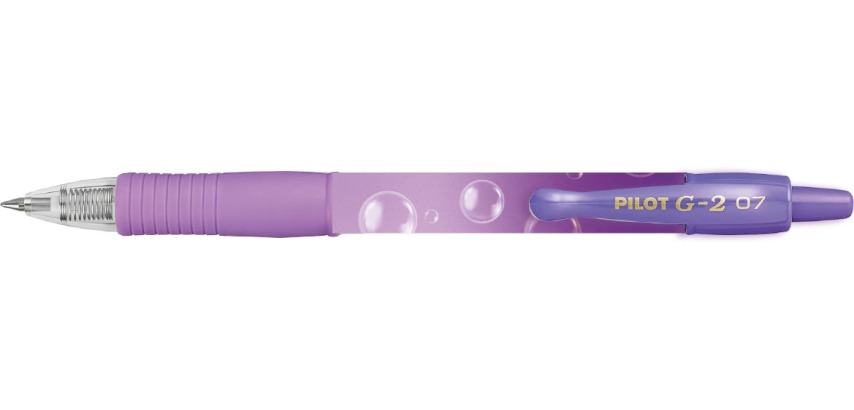 Pilot G2 Bubble Violet Gel Ink Roller Medium Blue Writing