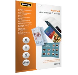 Fellowes lamineerhoes Admire Easyfold Enhance80 ft A3, 160 micron (2 x 80 micron), pak van 25 stuks