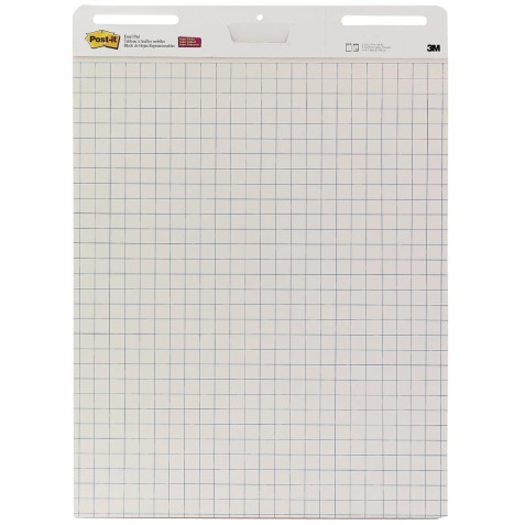 Post-it meeting chart, ft 63,5 x 77,5 cm, quadrillé, 30 feuilles, pacquet de 2 blocs