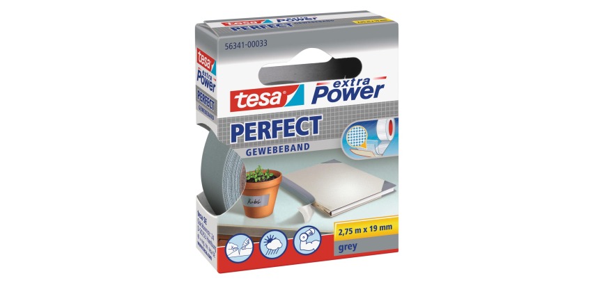 Tesa Extra Power Perfect, ft 19 mm x 2,75 m, grau