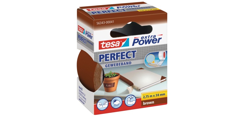 Tesa Extra Power Perfect, ft 38 mm x 2,75 m, brun