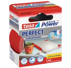 Textielplakband Tesa 38mmx2.75m rood