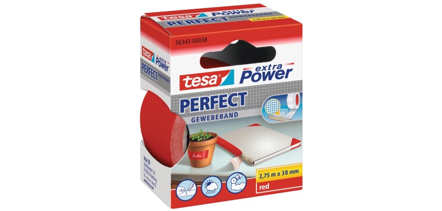 Tesa Klebeband 38mmx2,75m rot