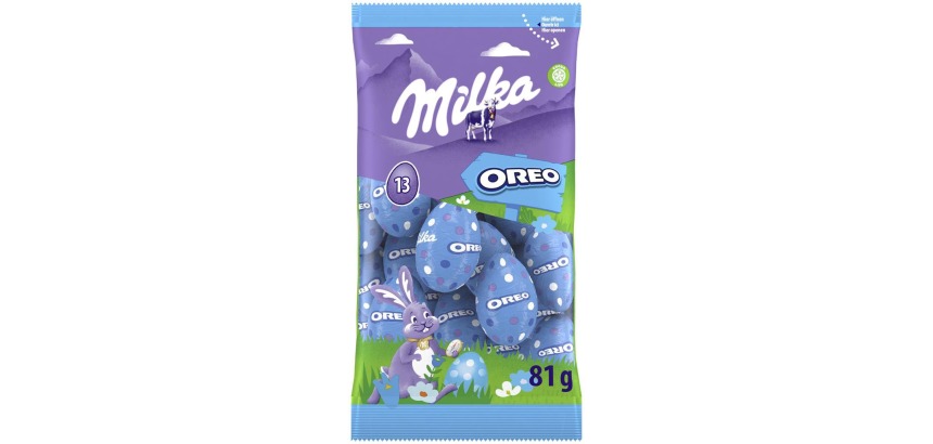 Milka oeufs de Pâques, 81 g, lait Oreo