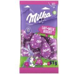 Milka oeufs de Pâques, 81 g, lait biscuit