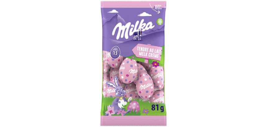 Milka oeufs de Pâques, 81 g, lait crème