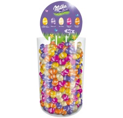 Milka oeufs de Pâques, tube de 2,268 kg, goûts assortis