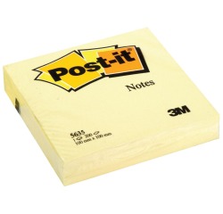 Post-it Notes, ft 101 x 101 mm, jaune, bloc de 200 feuilles