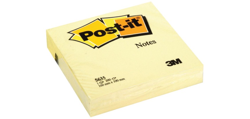 Post-it Notes ft 101 x 101 mm, geel, blok van 200 vel