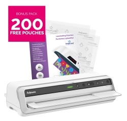 Fellowes lamineermachine Venus voor ft A3 +  Bonus Pack van 200 lamineerhoezen (A4, 80 micron)
