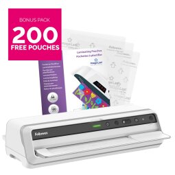 Fellowes lamineermachine Venus voor ft A3 +  Bonus Pack van 200 lamineerhoezen (A4, 80 micron)