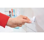 Tesa zelfklevende haken Powerstrips, draagkracht 1 kg, wit, blister van 4 strips en 3 haken