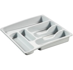 Curver bac à couverts L, 6 compartiments, gris clair