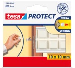 Tesa tampons anti-chocs, carré, ft 10 x 10, blanc, paquet de 8 pièces