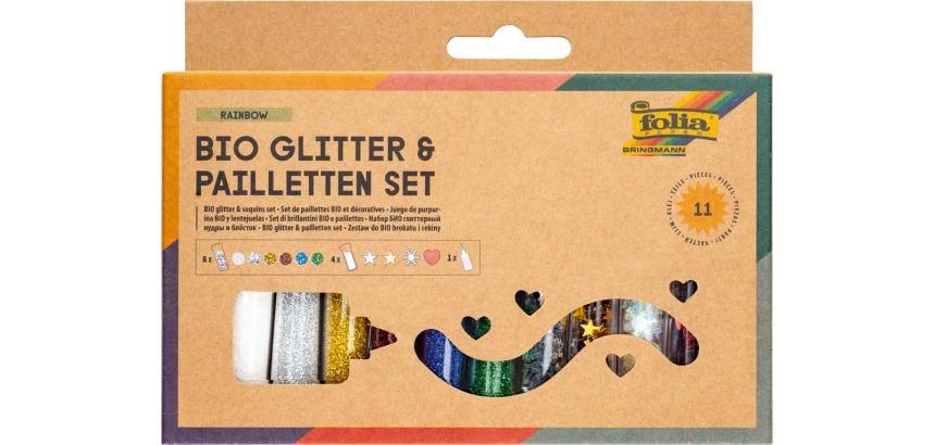 Folia Bio glitterset & Pailletten set