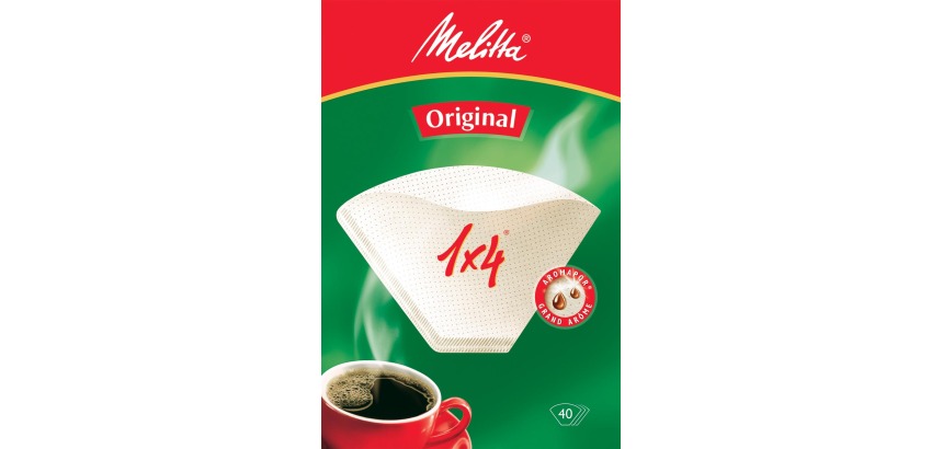 Melitta koffiefilter 1 x 4, pak van 40 stuks