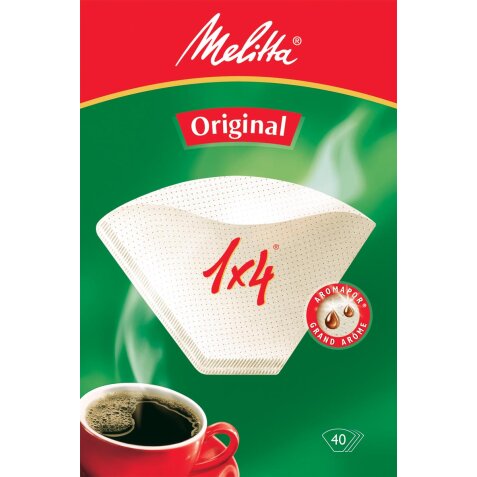 Melitta filtre à café 1 x 4, paquet de 40 pièces