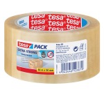 Tesa ruban adhésif d'emballage Extra Strong, ft 50 mm x 66 m, PVC, transparent