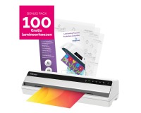 Fellowes machine à plastifier Saturn pour ft A3 + Bonus Pack de 100 pochettes (ft A4, 80 microns)