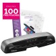 Fellowes machine à plastifier Saturn pour ft A3 + Bonus Pack de 100 pochettes (ft A4, 80 microns)