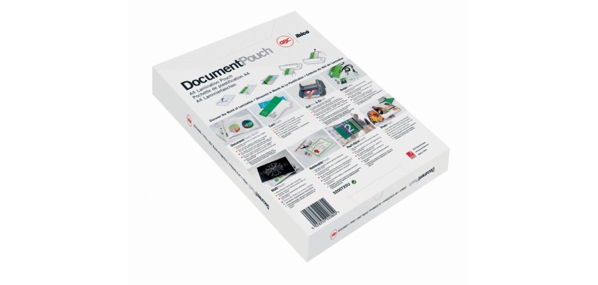 GBC Document pochette à plastifier ft A4, 160 micron (2 x 80 micron), paquet de 100 pièces