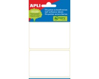 Apli white labels ft 53 x 82 mm (w x h), 12 pieces, 2 per sheet (2686)