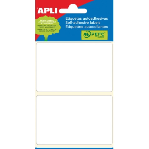 Apli étiquettes blanches ft 53 x 82 mm (l x h), 12 pièces, 2 par feuille (2686)