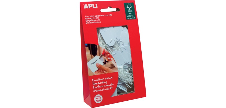 Apli draadetiketten ft 7 x 19 mm (b x h) (7004), etui van 200 stuks