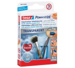Tesa Powerstrips Transparent, draagkracht 1 kg, transparant, blister van 8 stuks