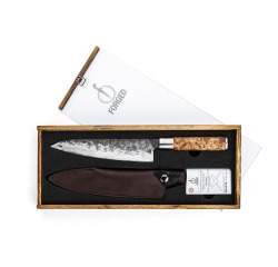 Forged VG10 Couteau chef, Ft 20,5 cm, avec housse de protection en cuir