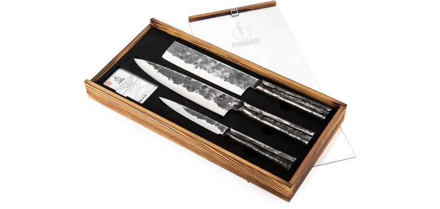 Forged Brute kitchen knife set, 3-piece box