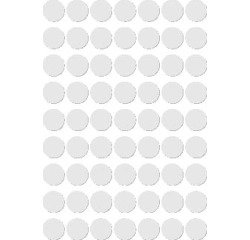 Apli étiquettes rondes en pochette diamètre 10 mm, blanc, 378 pièces, 63 par feuille (2660)