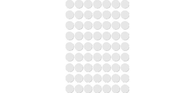 Apli round labels in pouch, 10 mm diameter, white, 378 pieces, 63 per sheet (2660)