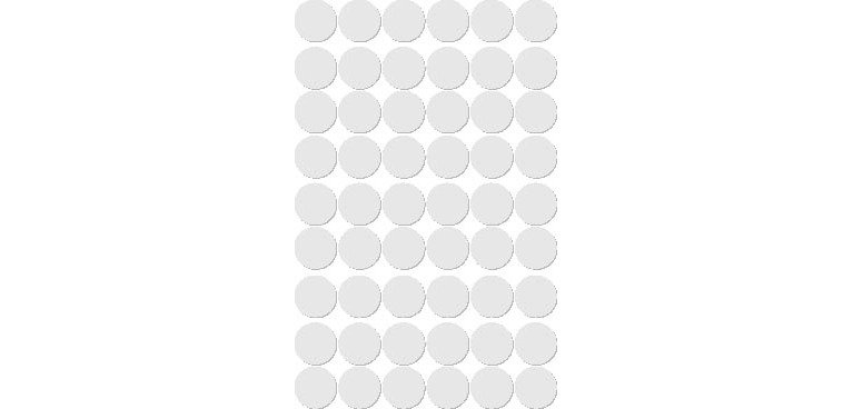 Apli runde Etiketten im Beutel Durchmesser 13 mm, weiß, 210 Stück, 35 pro Blatt (2661)
