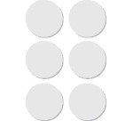 Apli étiquettes rondes en pochette diamètre 32 mm, blanc, 36 pièces, 6 par feuille (2665)
