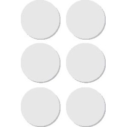 Apli étiquettes rondes en pochette diamètre 32 mm, blanc, 36 pièces, 6 par feuille (2665)